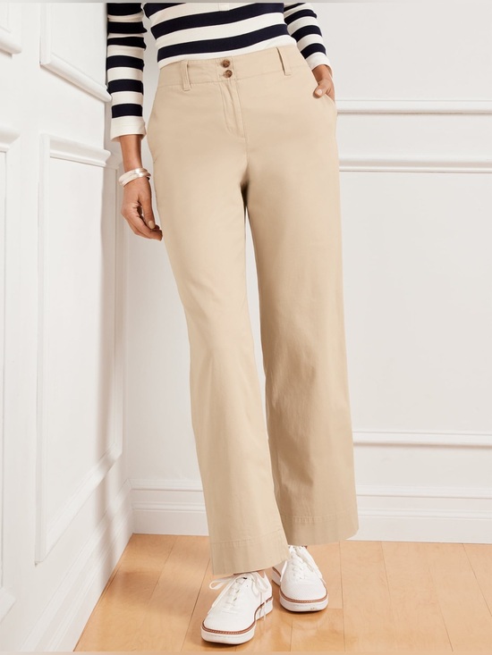Talbots Pants - Talbots New England Chino Pants in Khaki Beige Sz 10 NWT Summer Office Business